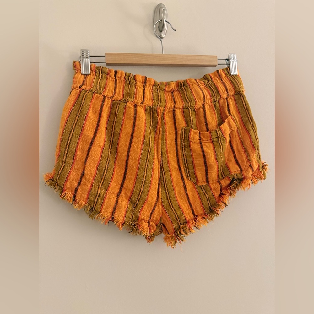 BDG Urban Outfitters Orange Boho Frayed Shorts Medium Festival Beach - Picture 6 of 8